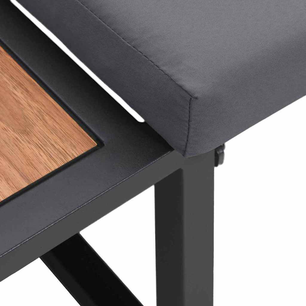 Divano da giardino Antracite 200,5 x 70 x 85,5 cm Acciaio | homemem39