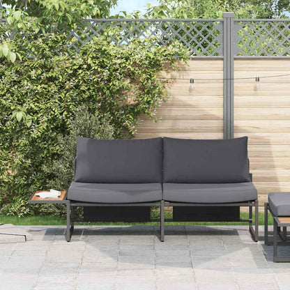 Divano da giardino Antracite 200,5 x 70 x 85,5 cm Acciaio