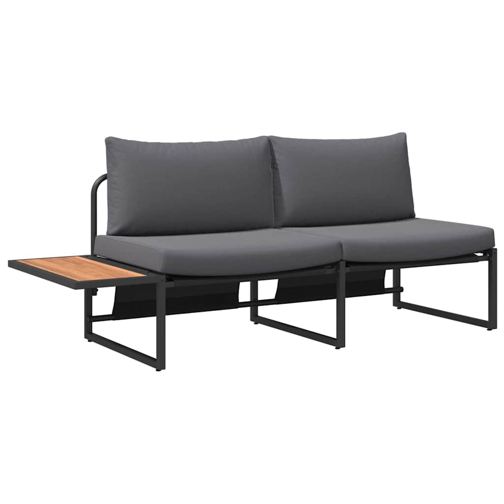 Divano da giardino Antracite 200,5 x 70 x 85,5 cm Acciaio | homemem39