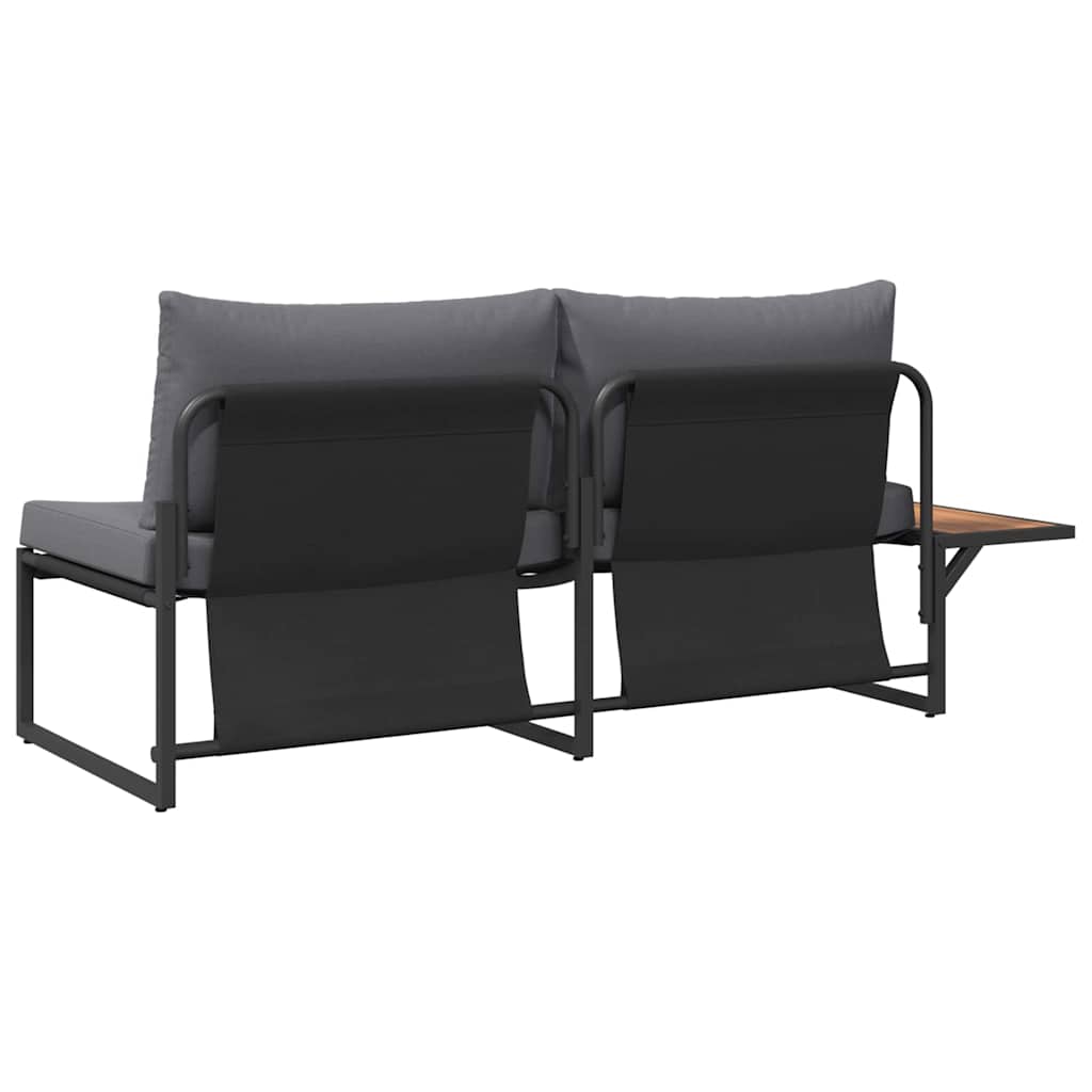 Divano da giardino Antracite 200,5 x 70 x 85,5 cm Acciaio | homemem39