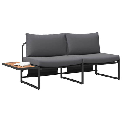 Divano da giardino Antracite 200,5 x 70 x 85,5 cm Acciaio | homemem39