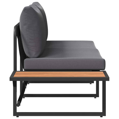 Divano da giardino Antracite 200,5 x 70 x 85,5 cm Acciaio | homemem39