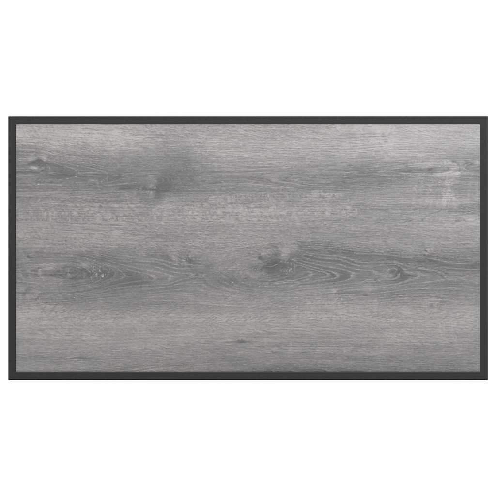 Tavolo da Giardino Grigio 100 x 55 x 70 cm Acciaio e DPC