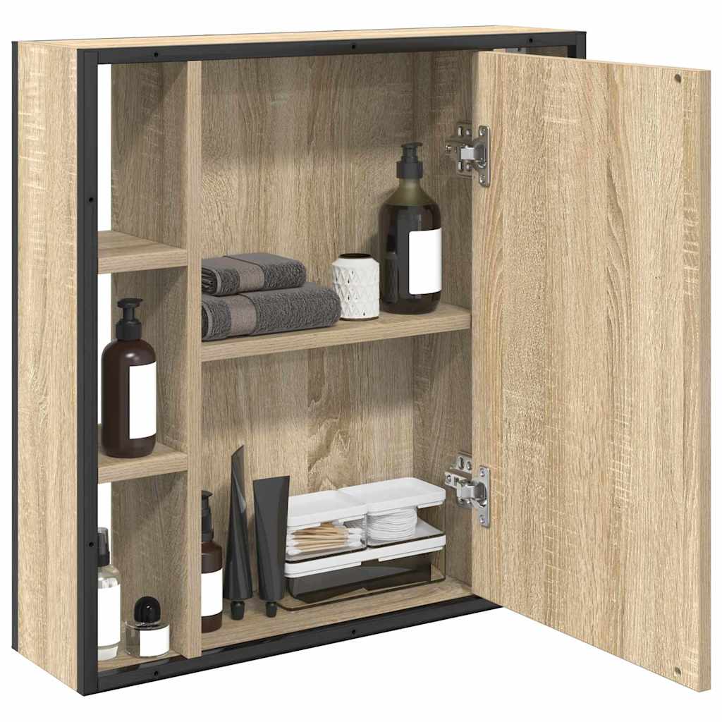 Mobiletto per specchio Rovere Sonoma 60 x 16 x 60 cm | homemem39