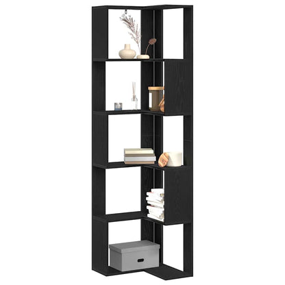Libreria Angolare Rovere nero 50 x 50 x 179 cm