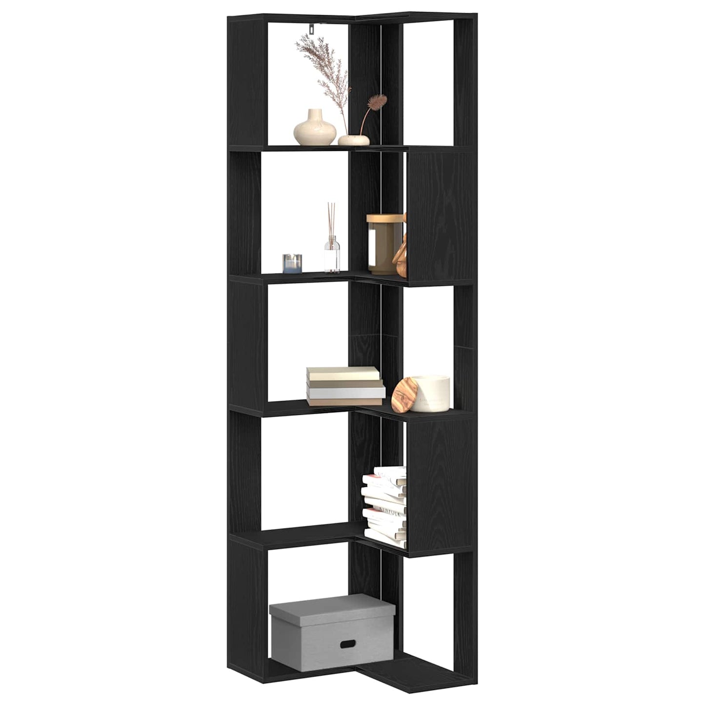 Libreria Rovere Nero 50 x 50 x 179 cm