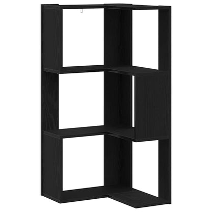 Libreria Angolare Rovere nero 50 x 50 x 102 cm