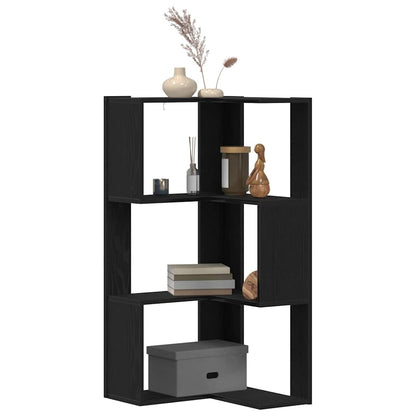 Libreria Angolare Rovere nero 50 x 50 x 102 cm