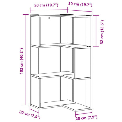 Libreria Rovere Nero 50 x 50 x102 cm