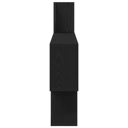 Scaffale a Parete Rovere Nero 100x15x70 cm in Truciolato