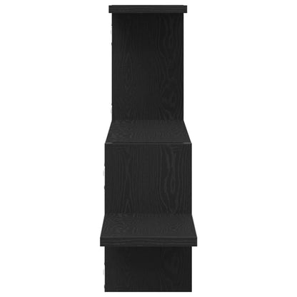 Scaffale a Parete Rovere Nero 104x15x49 cm in Truciolato | homemem39