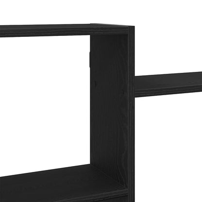 Scaffale a Parete Rovere Nero 159x18x65 cm in Truciolato