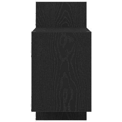 Scaffale a Parete Rovere Nero 129x18x42 cm in Truciolato