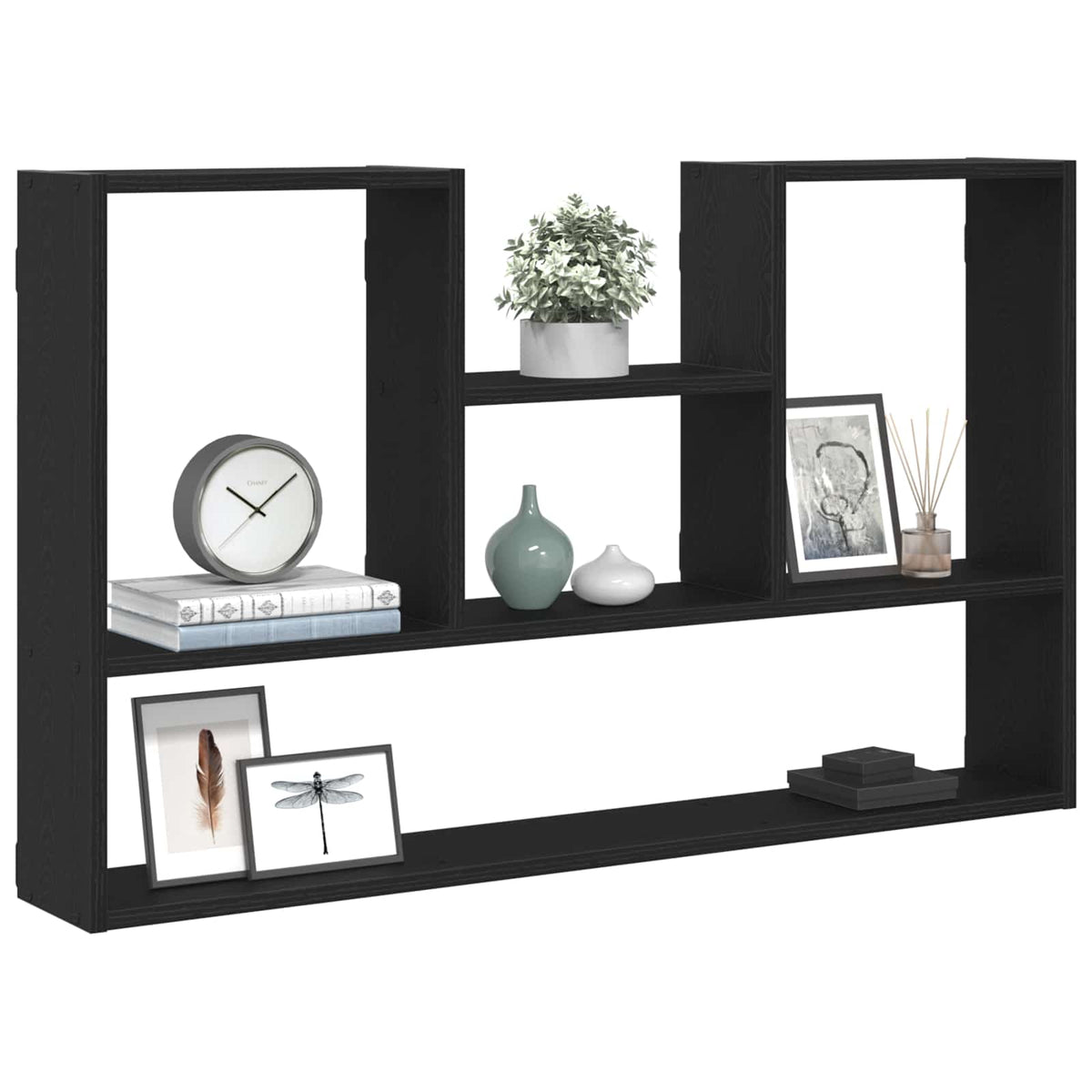 Mensola a Muro Rovere Nero 99x15x60 cm in Truciolato