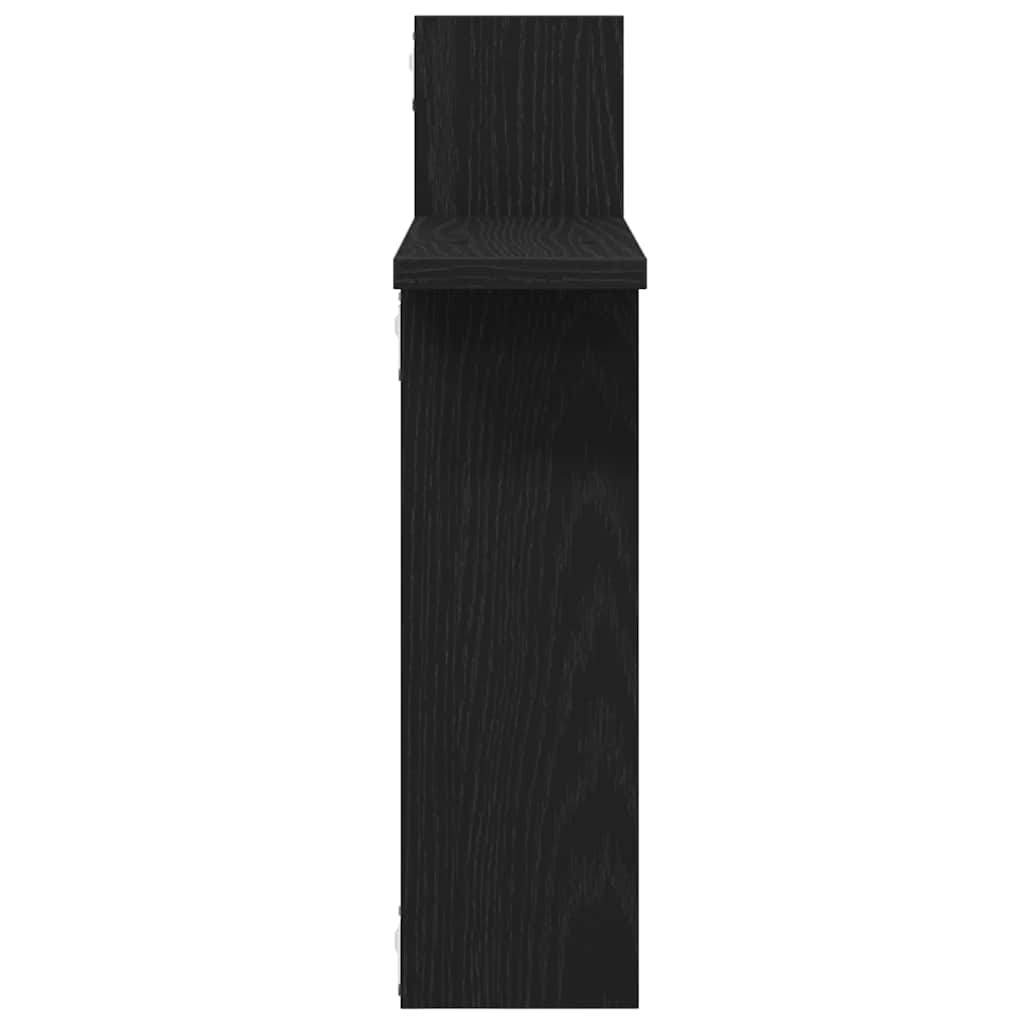 Mensole da Parete 2 pz Rovere Nero 50x12x50 cm in Truciolato | homemem39