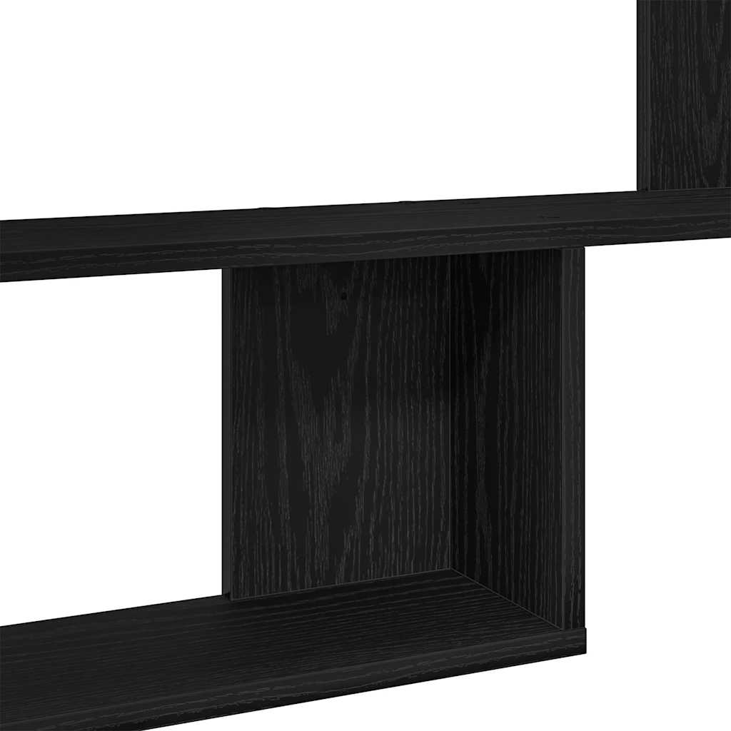 Mensole da Parete 2 pz Rovere Nero 50x12x50 cm in Truciolato | homemem39