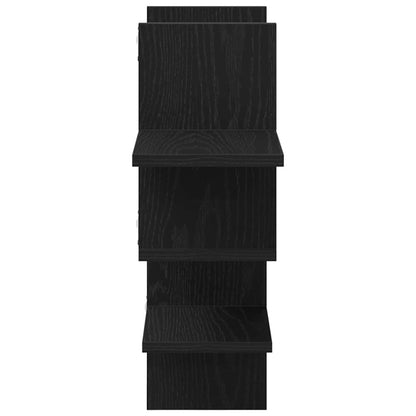 Scaffale a Parete Rovere Nero 124,5x18x60,5 cm in Truciolato