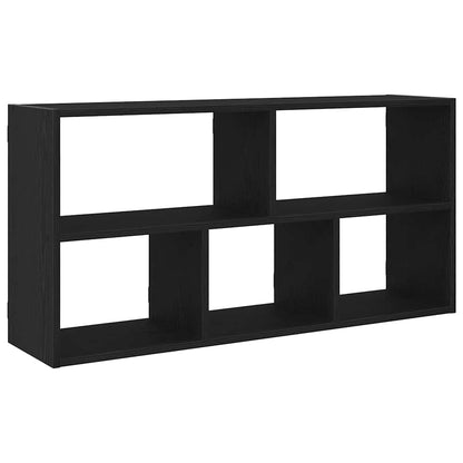 Scaffale a Parete Rovere Nero 100x25x50 cm in Truciolato | homemem39