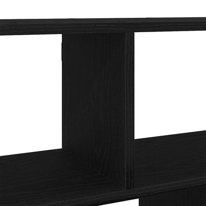 Scaffale a Parete Rovere Nero 100x25x50 cm in Truciolato