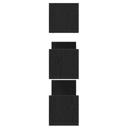 Mensole da Parete 3pz Rovere Nero 58x18x18 cm in Truciolato | homemem39