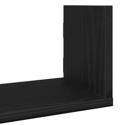 Mensole da Parete 3pz Rovere Nero 58x18x18 cm in Truciolato | homemem39