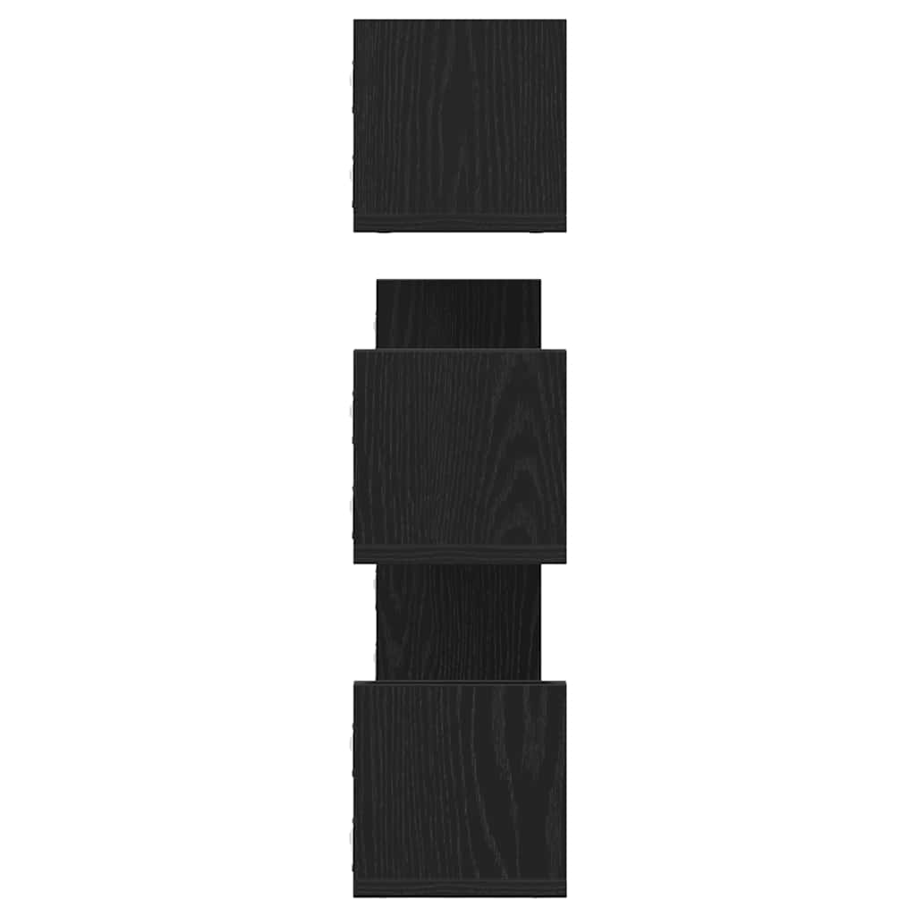 Mensole a Parete 3pz Rovere Nero 80x18x18 cm in Truciolato | homemem39