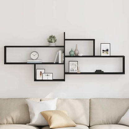 Mensola a Parete Rovere Nero 167,5x18x68 cm in Truciolato | homemem39