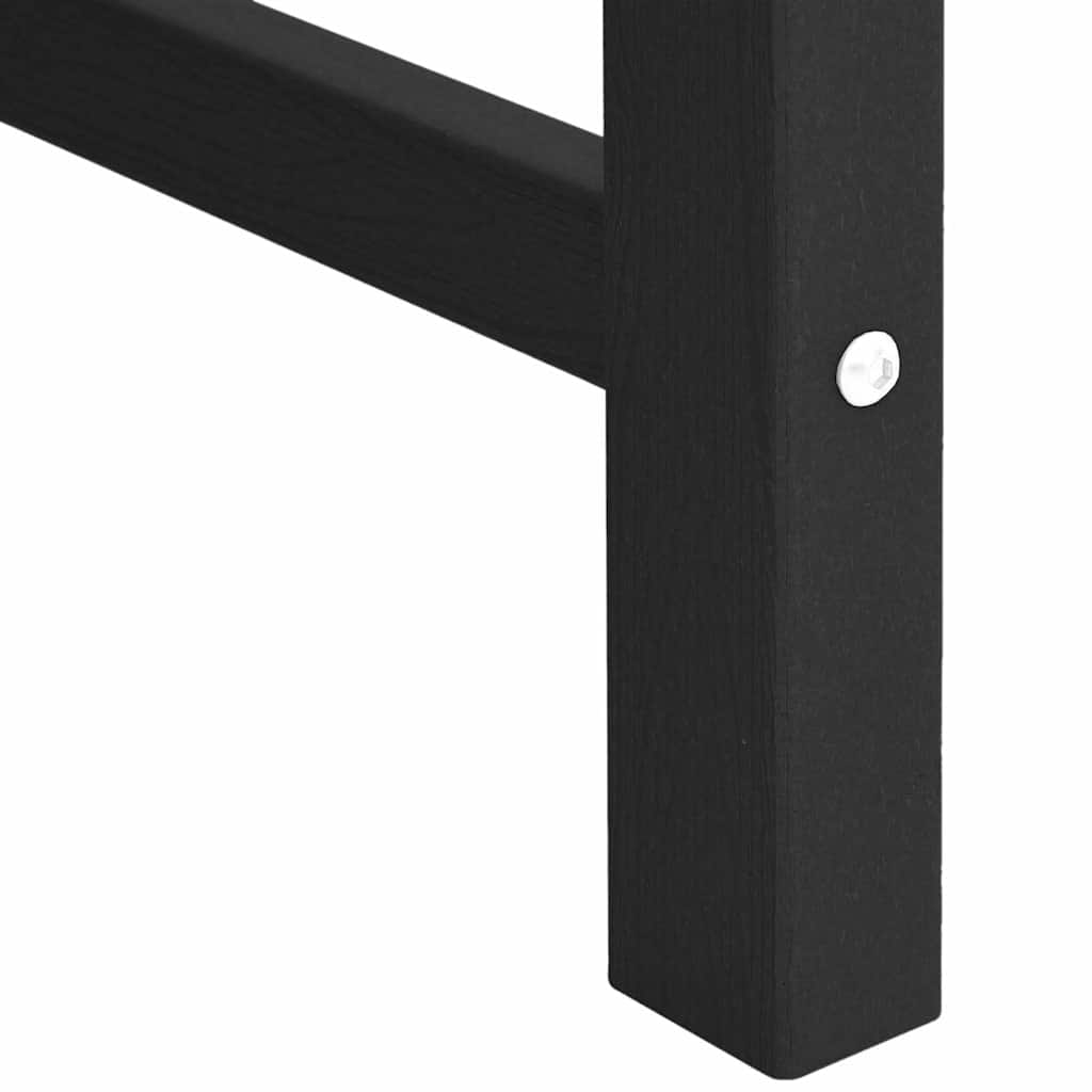 Panchina da giardino Nero 120 x 59 x 88 cm HDPE | homemem39