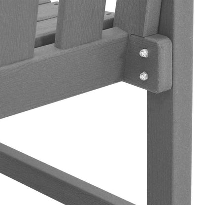 Panchina da giardino Grigio chiaro 120 x 59 x 88cm HDPE