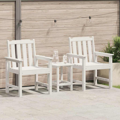 Sedia da pranzo da giardino 2 pcs Bianco 65.5 x 59 x 88cm HDPE
