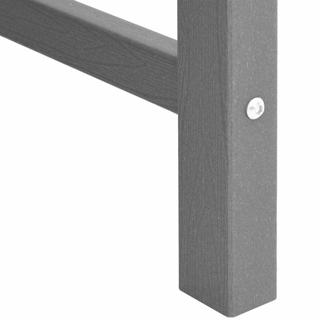 Sedia da pranzo da giardino 2 pcs Grigio chiaro HDPE