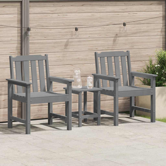 Sedia da pranzo da giardino con cuscino 2 pcs Grigio chiaro