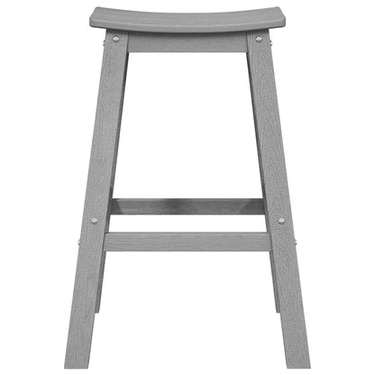 Sgabello da bar 2 pcs Grigio chiaro 52 x 43 x 73.5cm HDPE