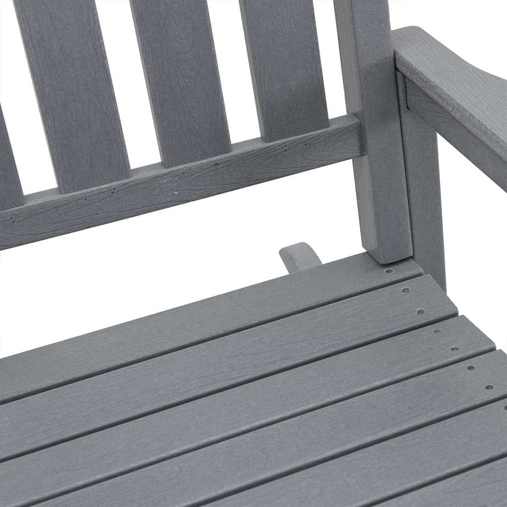 Sedia a dondolo da giardino Grigio chiaro 92 x 70 x 108cm HDPE | homemem39