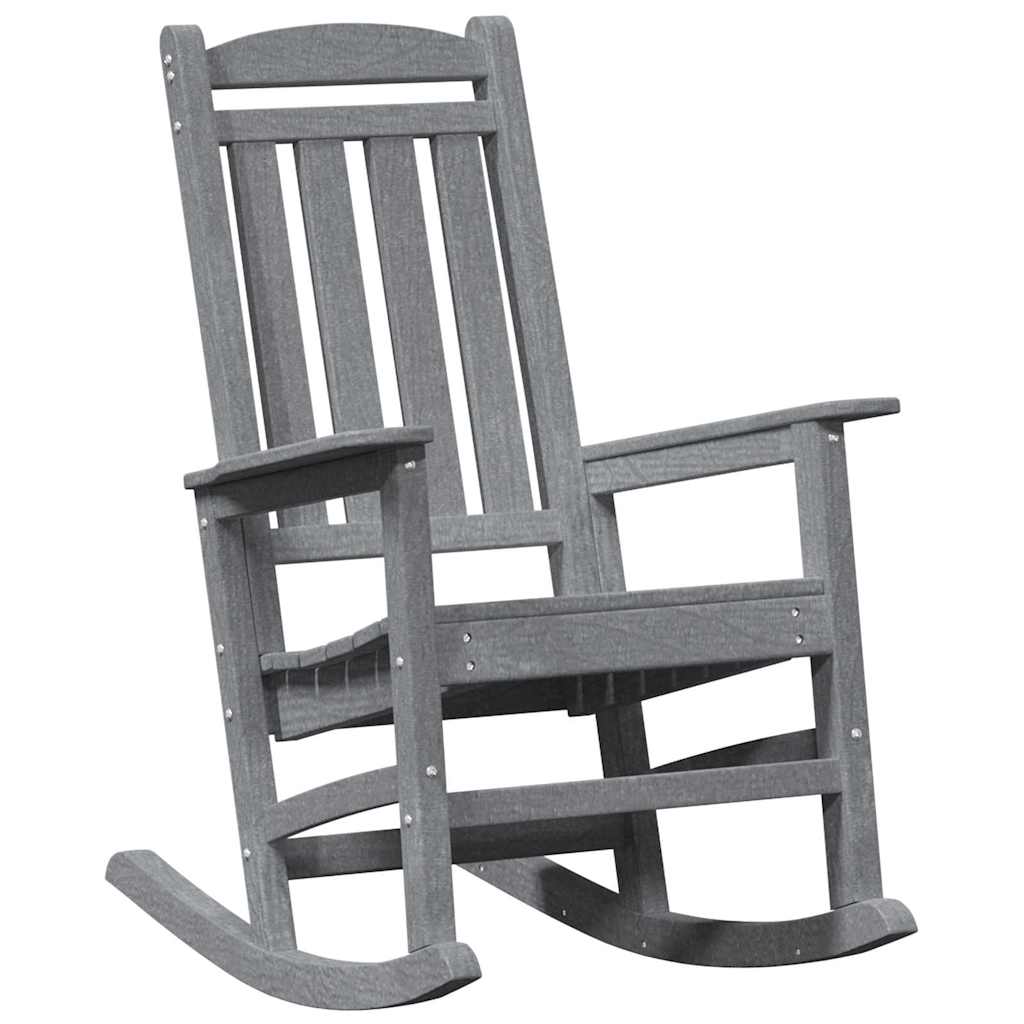 Sedia a dondolo da giardino Grigio chiaro 92 x 70 x 108cm HDPE