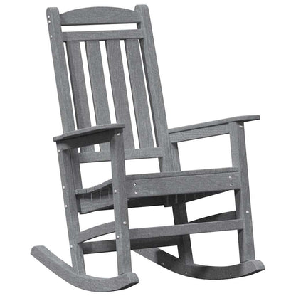 Sedia a dondolo da giardino Grigio chiaro 92 x 70 x 108cm HDPE