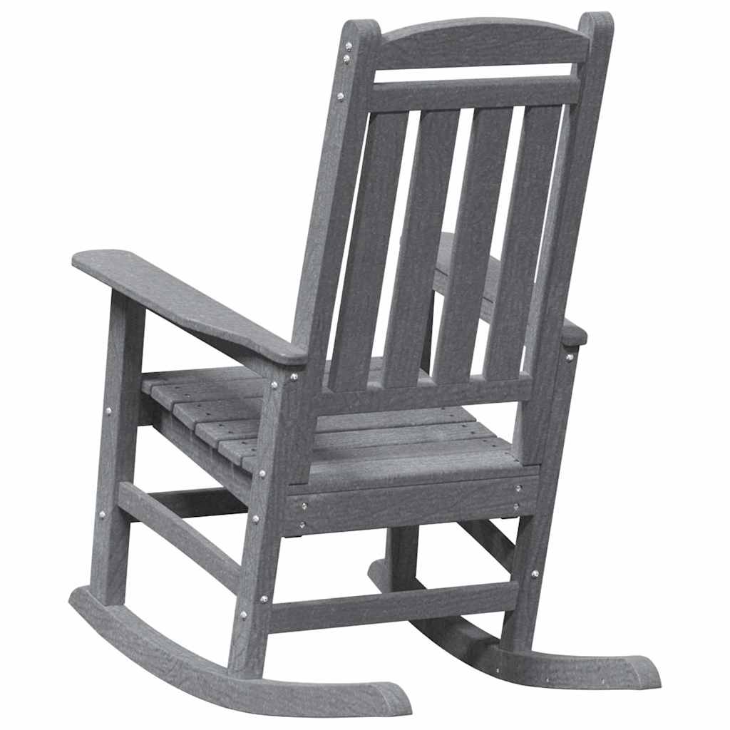 Sedia a dondolo da giardino Grigio chiaro 92 x 70 x 108cm HDPE | homemem39