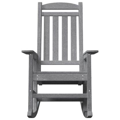Sedia a dondolo da giardino Grigio chiaro 92 x 70 x 108cm HDPE | homemem39