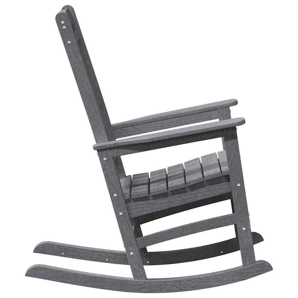 Sedia a dondolo da giardino Grigio chiaro 92 x 70 x 108cm HDPE | homemem39