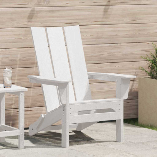 Sedia Adirondack Pieghevole Bianco 74.5 x 80.5 x 90cm HDPE