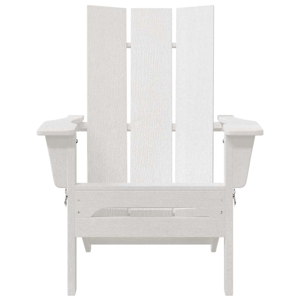 Sedia Adirondack Pieghevole Bianco 74.5 x 80.5 x 90cm HDPE