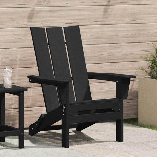 Sedia Adirondack Pieghevole Nero 74.5 x 80.5 x 90cm HDPE