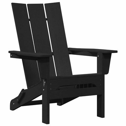 Sedia Adirondack Pieghevole Nero 74.5 x 80.5 x 90cm HDPE