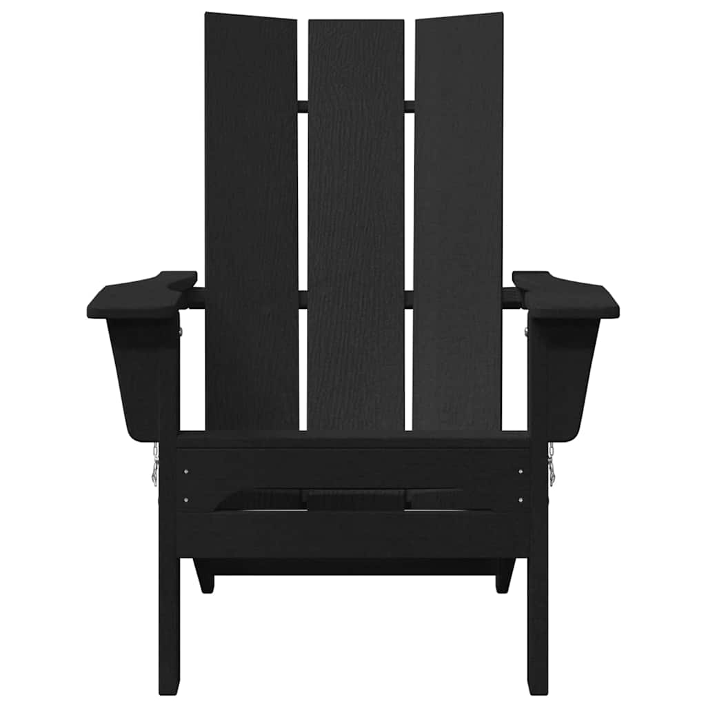 Sedia Adirondack Pieghevole Nero 74.5 x 80.5 x 90cm HDPE