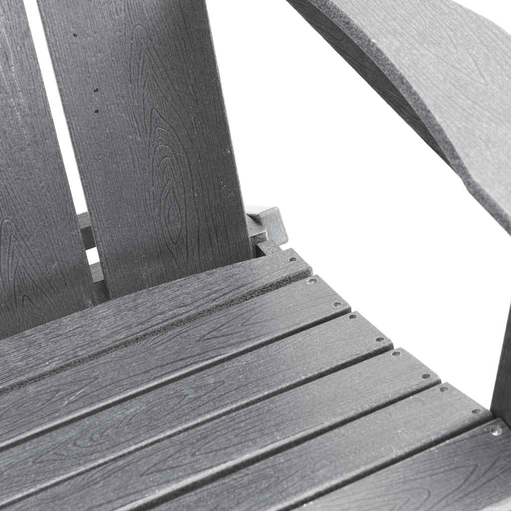 Sedia Adirondack Pieghevole Grigio chiaro 74.5 x 80.5 x 90cm