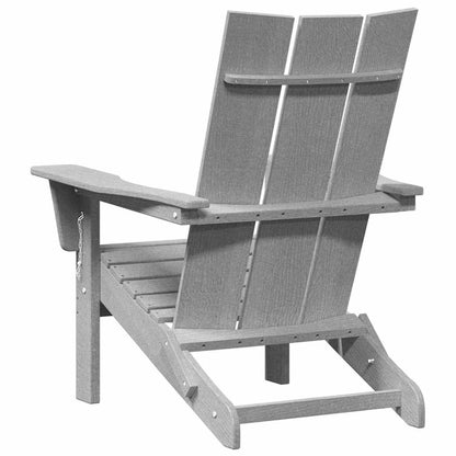 Sedia Adirondack Pieghevole Grigio chiaro 74.5 x 80.5 x 90cm