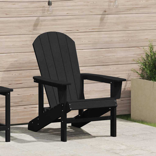Sedia Adirondack Nero 74 x 82 x 92cm HDPE