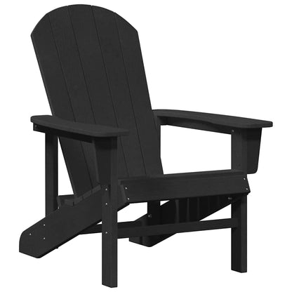 Sedia Adirondack Nero 74 x 82 x 92cm HDPE