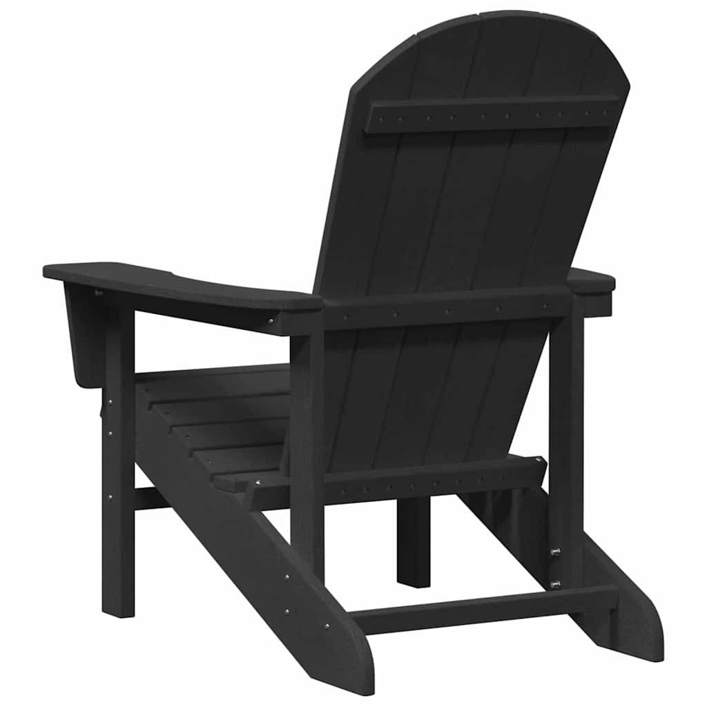 Sedia Adirondack Nero 74 x 82 x 92cm HDPE