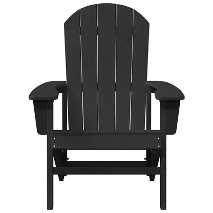 Sedia Adirondack Nero 74 x 82 x 92cm HDPE